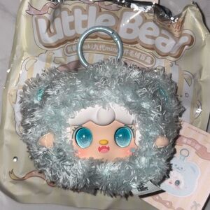 Yooki Little Bear Furry Keychain CONFIRMED Blue Mint Ball Pendant